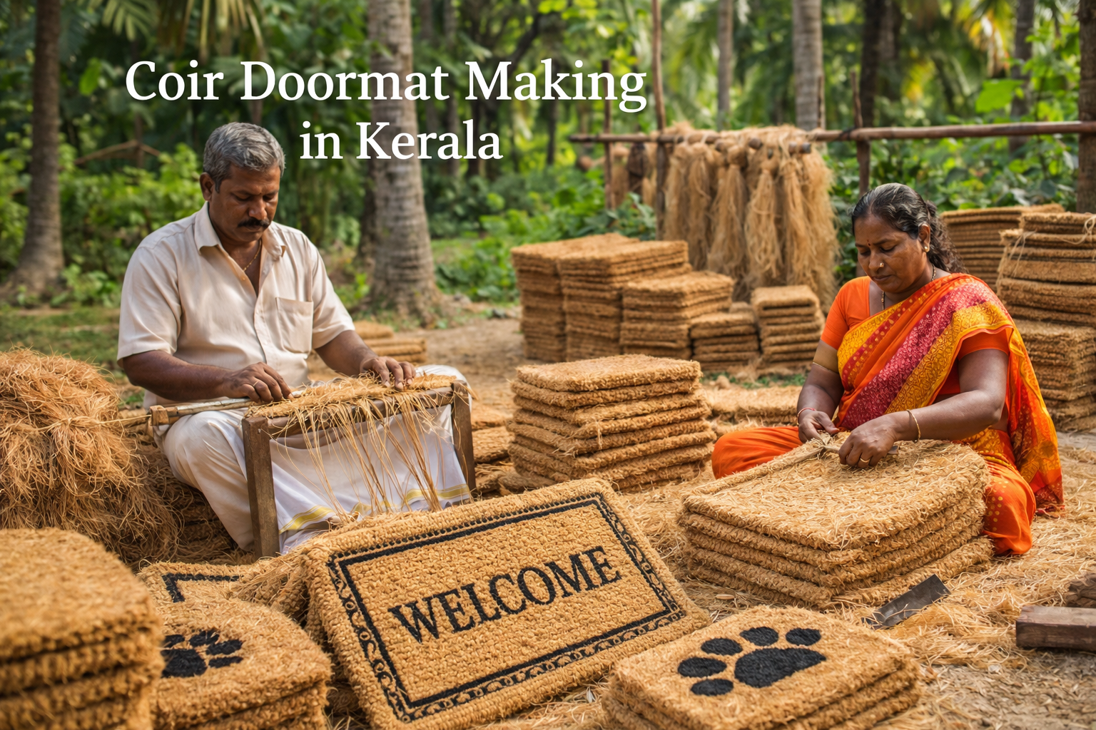 Rubber and Coir doormat near me in Kerala, Rubber and coir doormat outdoor exporter, Best Coir doormat in Kerala